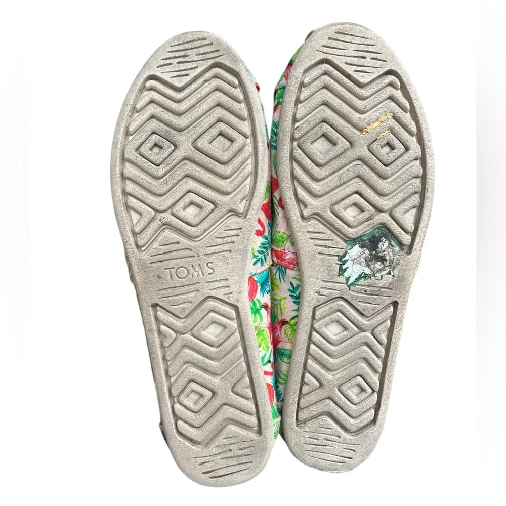 TOMS x Paper Source Women’s Alpargata Flamingo Multicolor Slip-On Shoes Sz 8 - Picture 9 of 9